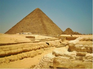 A view of one of the Pyramids of Giza