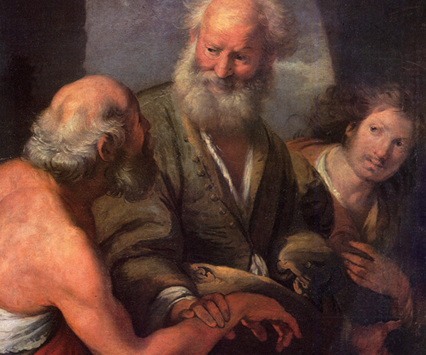 Peter heals the crippled beggar