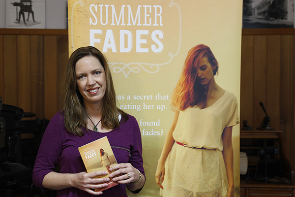 Amanda Bews with her novel Summer Fades