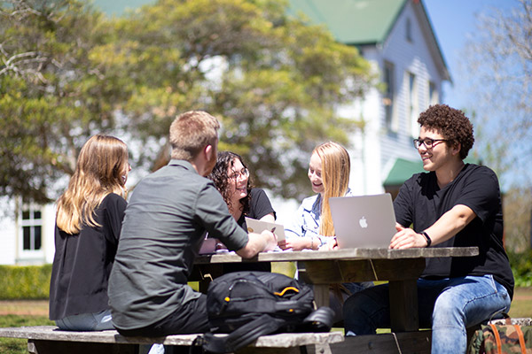 Students on Lake Macquarie campus of Avondale University College