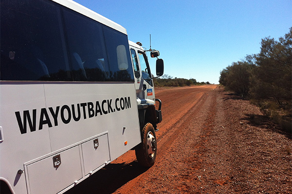 Bus in outback.